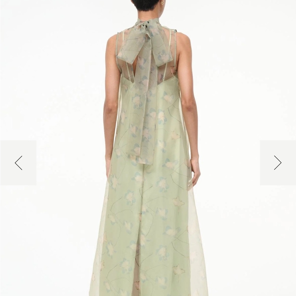 STAUD Light Green Floral Maxi Dress - Picture 3 of 7